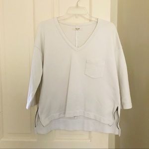 LAST CHANCE! Madewell side zipper 3/4 length top